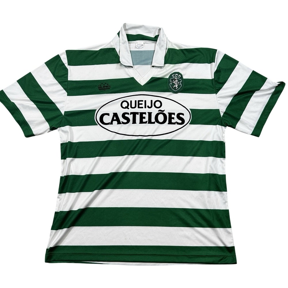 Lisbon‎ Home Football Jersey Mens Sz 12 Queijo Casteloes Vintage 90s Portugal